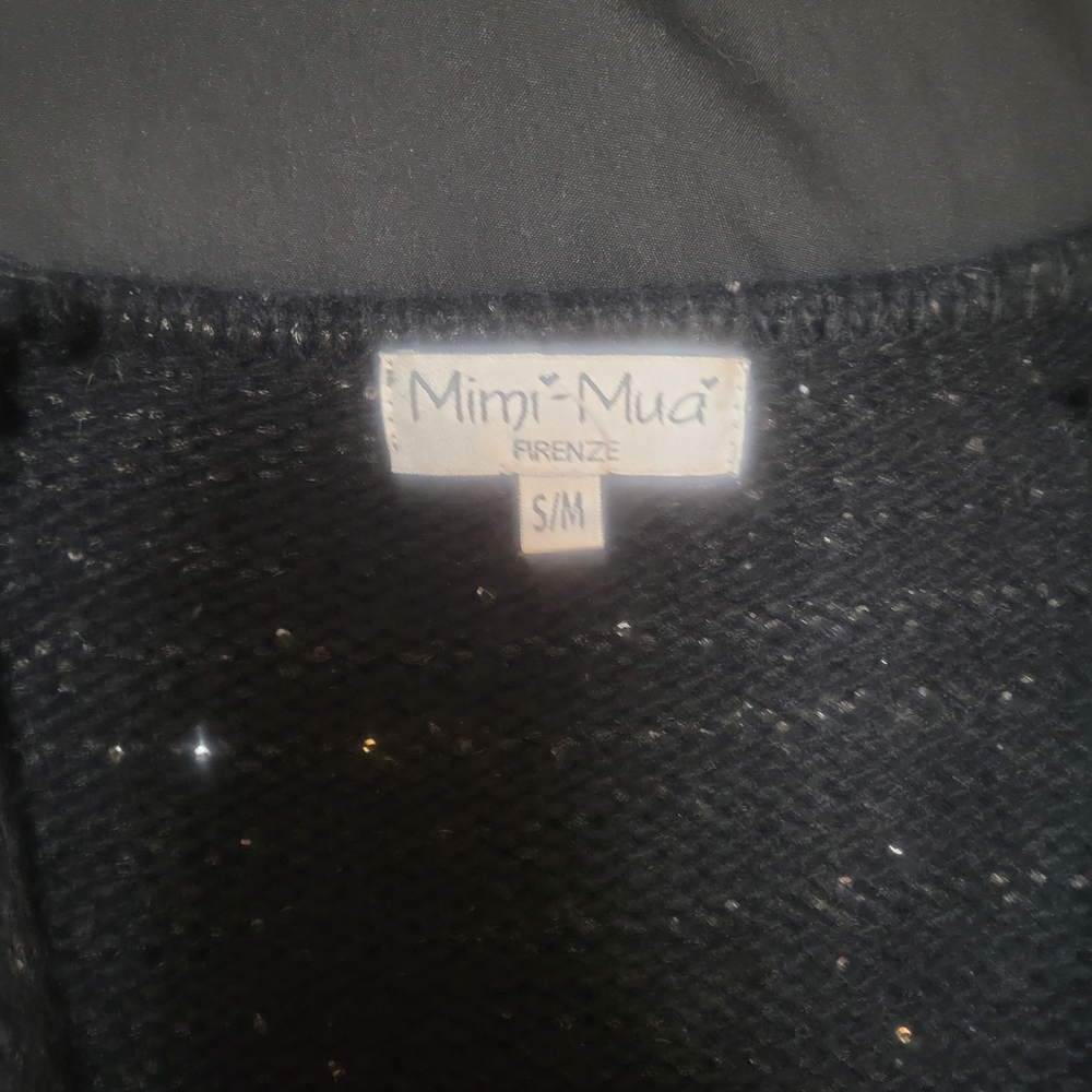 Mimi Mua Black Sequin Top